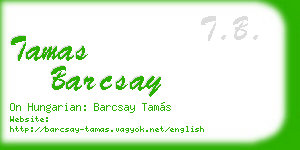 tamas barcsay business card